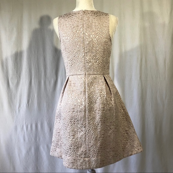 Frenchi Light Pink Metallic Fit & Flare Dress - Picture 7 of 8